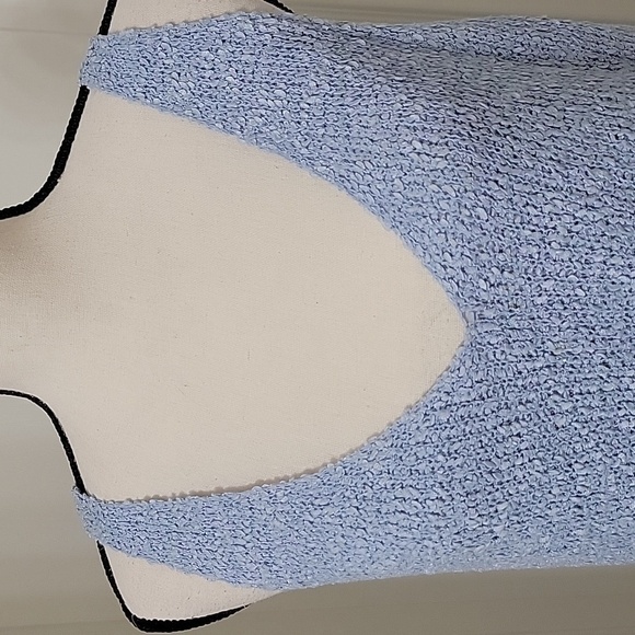Anthropologie Moth Size L Knit Tank Top Sweater, Powder Blue, Exc Used Condition - Picture 2 of 11